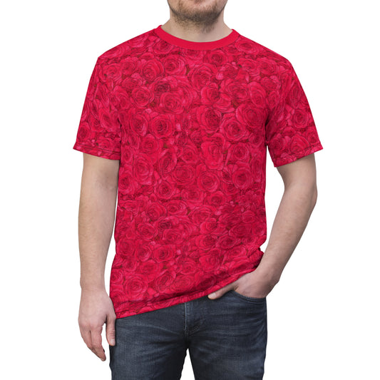 Rose Pattern Unisex Cut & Sew Tee (AOP)