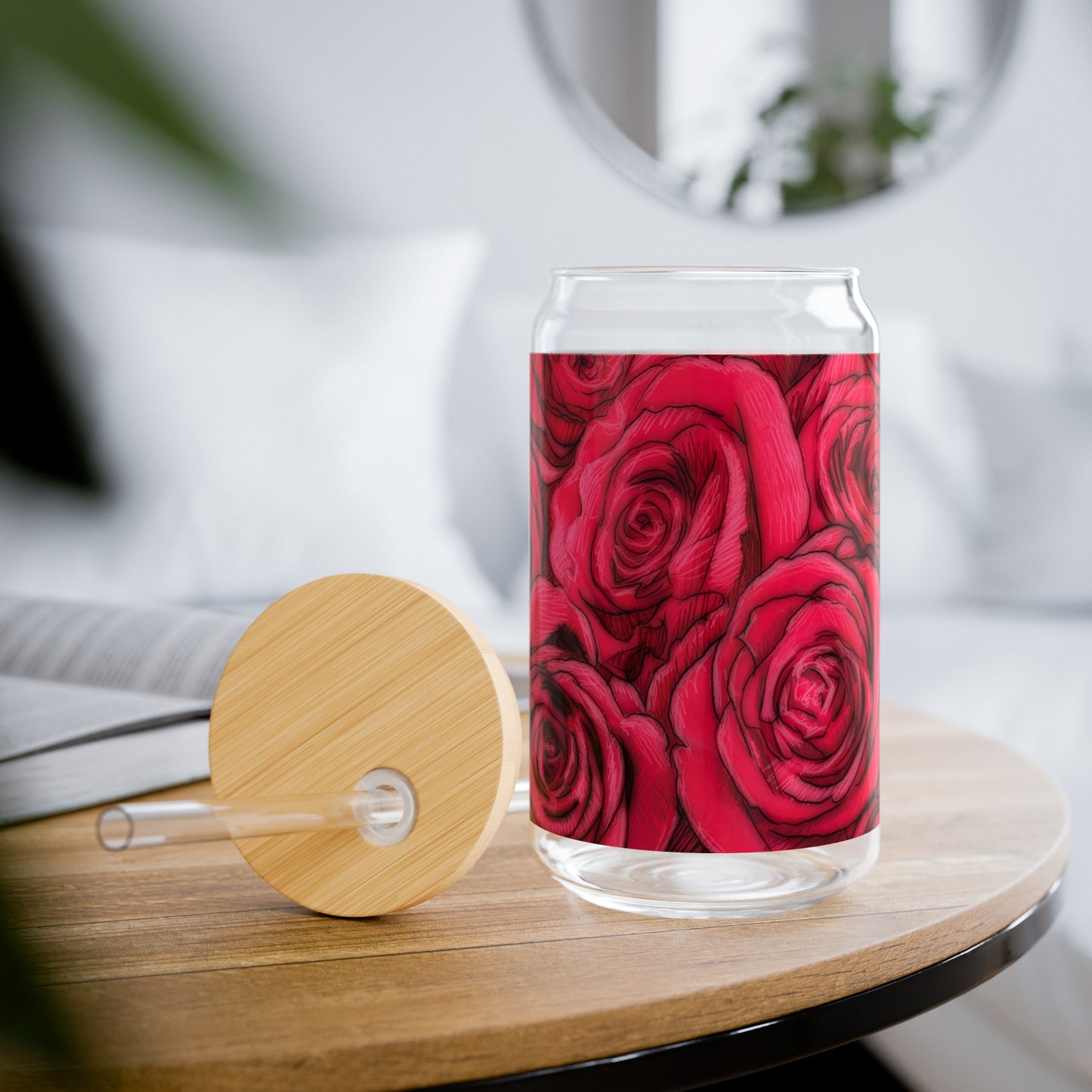 Rose Sipper Glass, 16oz