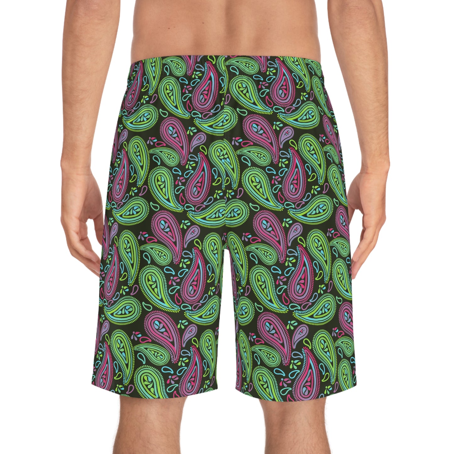 Paisley Monokai Men's Board Shorts