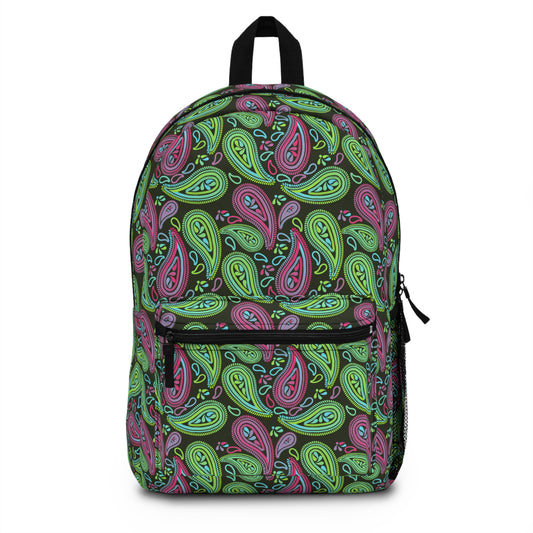 Paisley Monokai School Bag Gardening House Plant Indoor Plant Lover Gift Idea Green Backpack