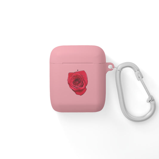 Rose Case Valentines Day Gift Idea for Her Cute Pink Rose AirPods and AirPods Pro Case Cover