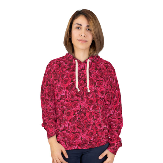 Rose Pattern Unisex Pullover Hoodie (AOP)