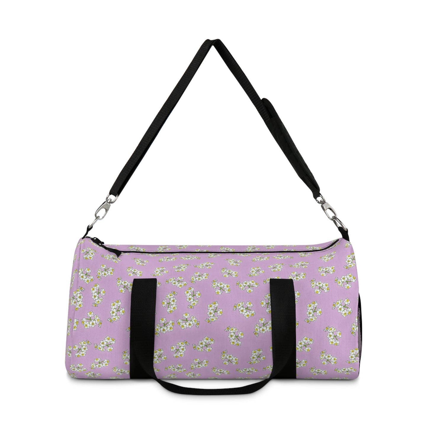 White Daffodil Duffel Bag Flower Lover Gym Bag