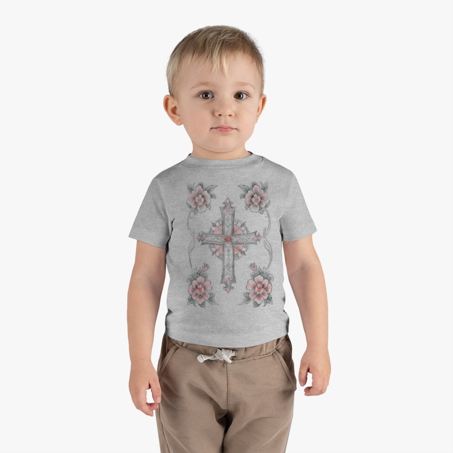 Cross & Flowers American Traditional Infant Cotton Jersey Tee