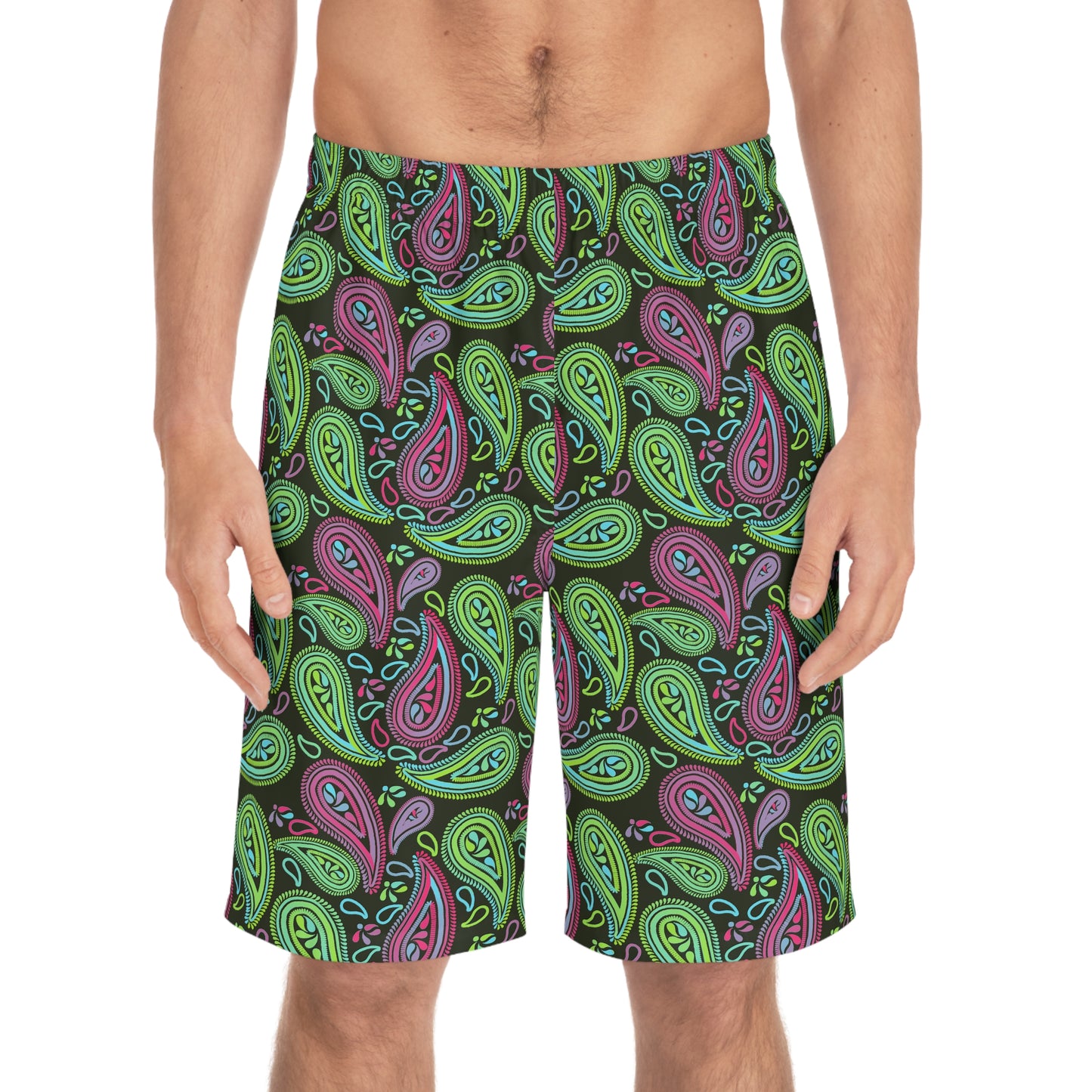 Paisley Monokai Men's Board Shorts