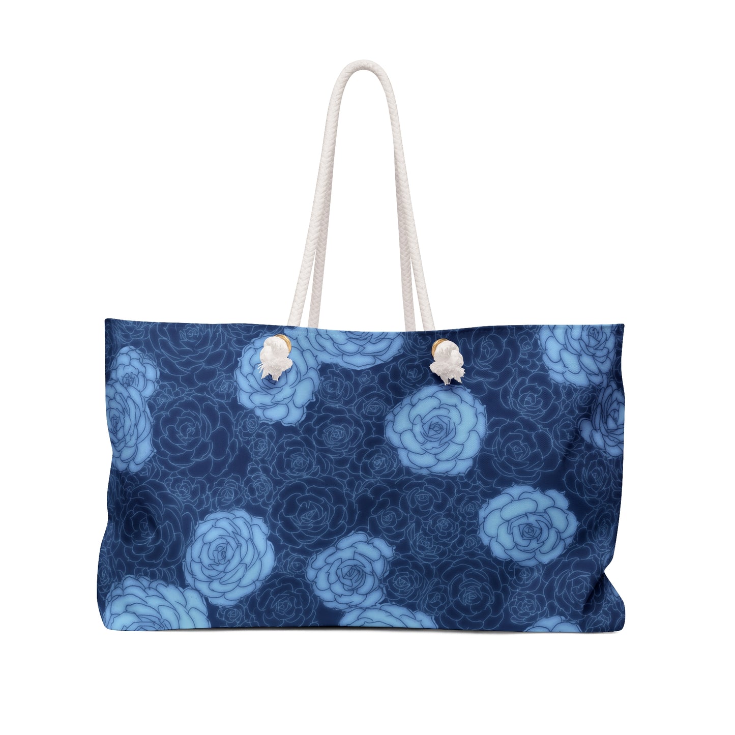 Succulent Navy Weekender Bag