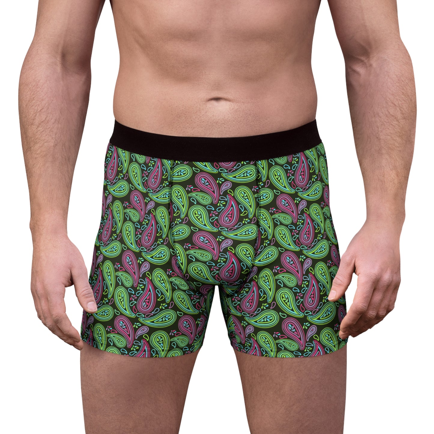 Paisley Monokai Men's Boxer Briefs (AOP)