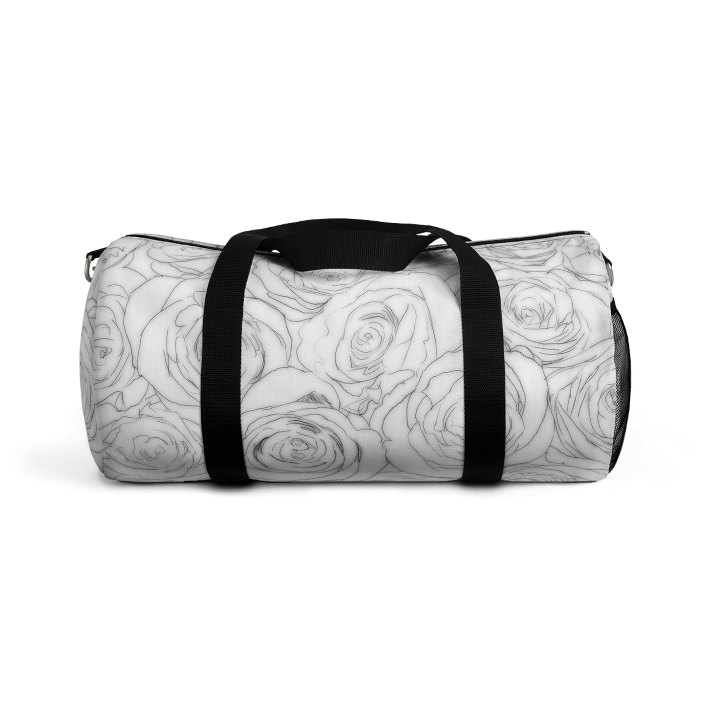 White Rose Duffel Bag Flower Lover Gym Bag