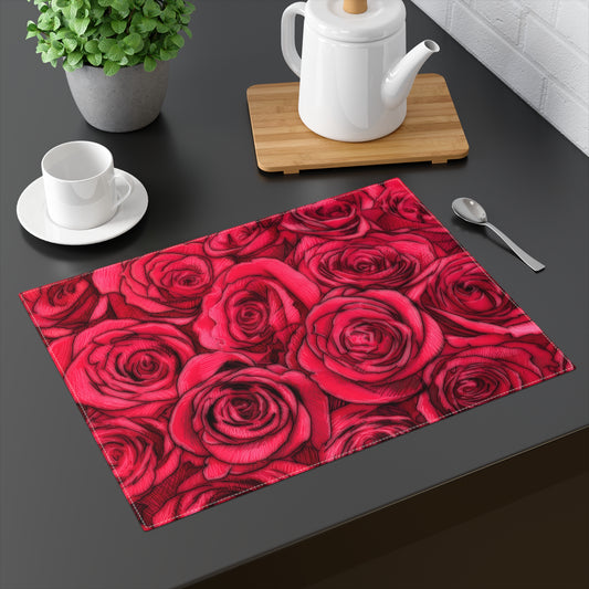 Rose Placemat, 1pc Valentines Day Anniversary Girlfriend Gift for Her Rose Mat