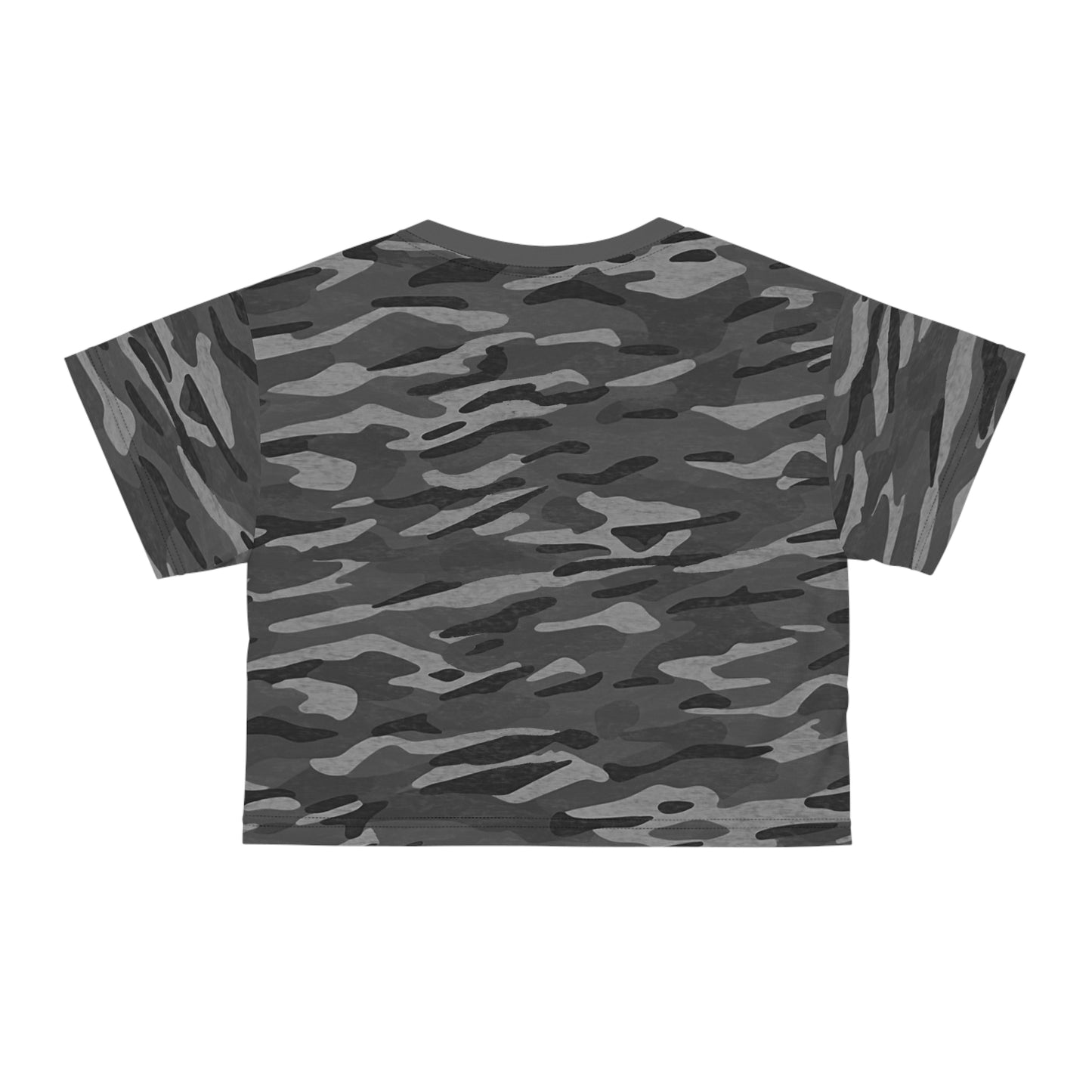 Stripe Camo Dark Gray Crop Tee