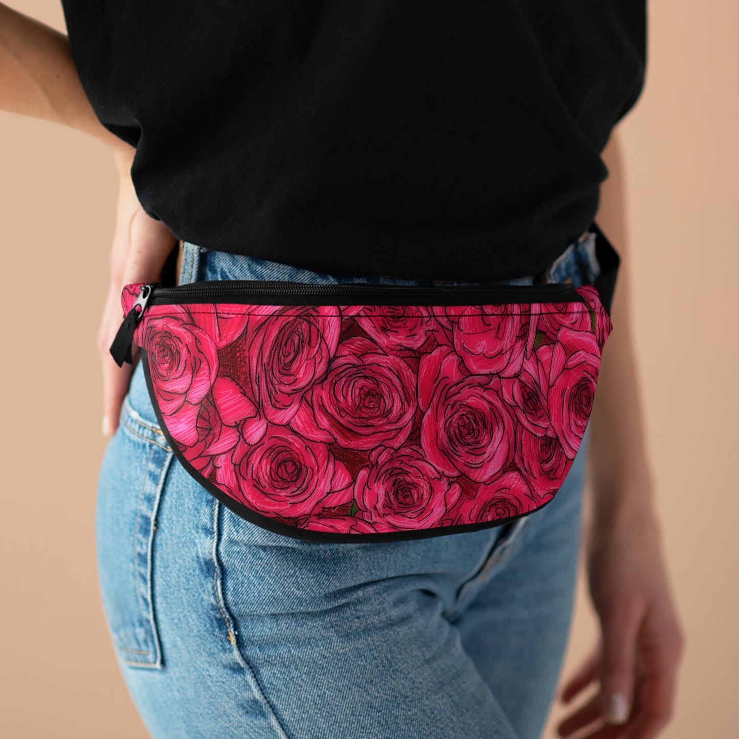 Rose Pattern Fanny Pack