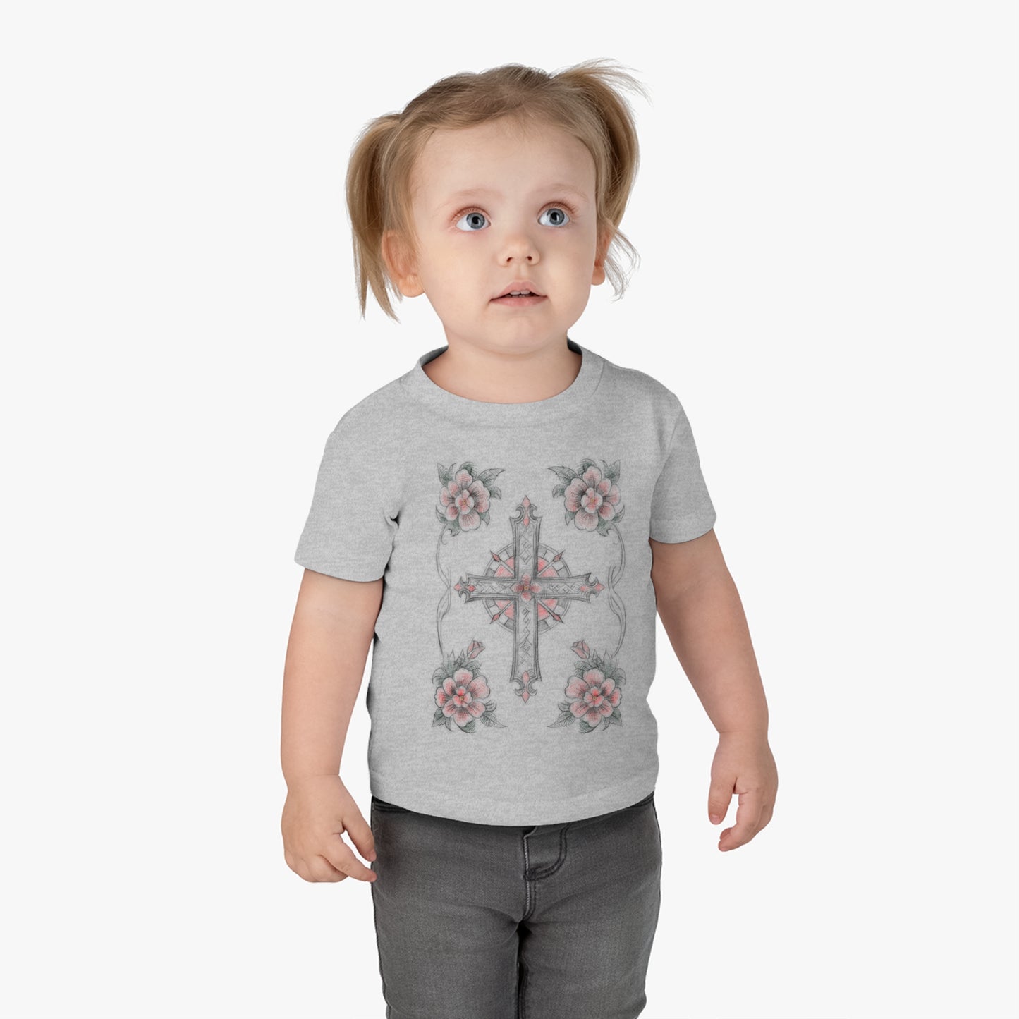 Cross & Flowers American Traditional Infant Cotton Jersey Tee