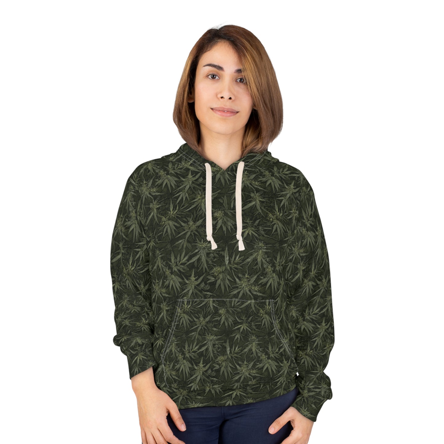 Jack Herer Green Unisex Pullover Hoodie (AOP)