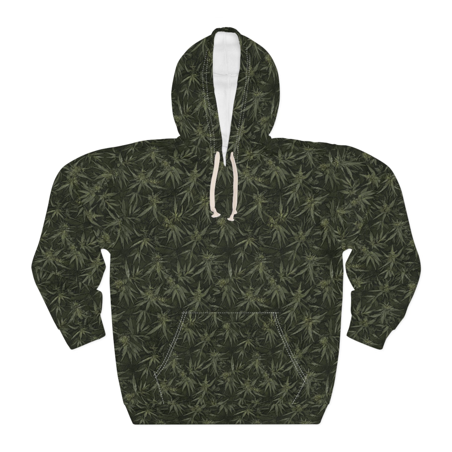 Jack Herer Green Unisex Pullover Hoodie (AOP)