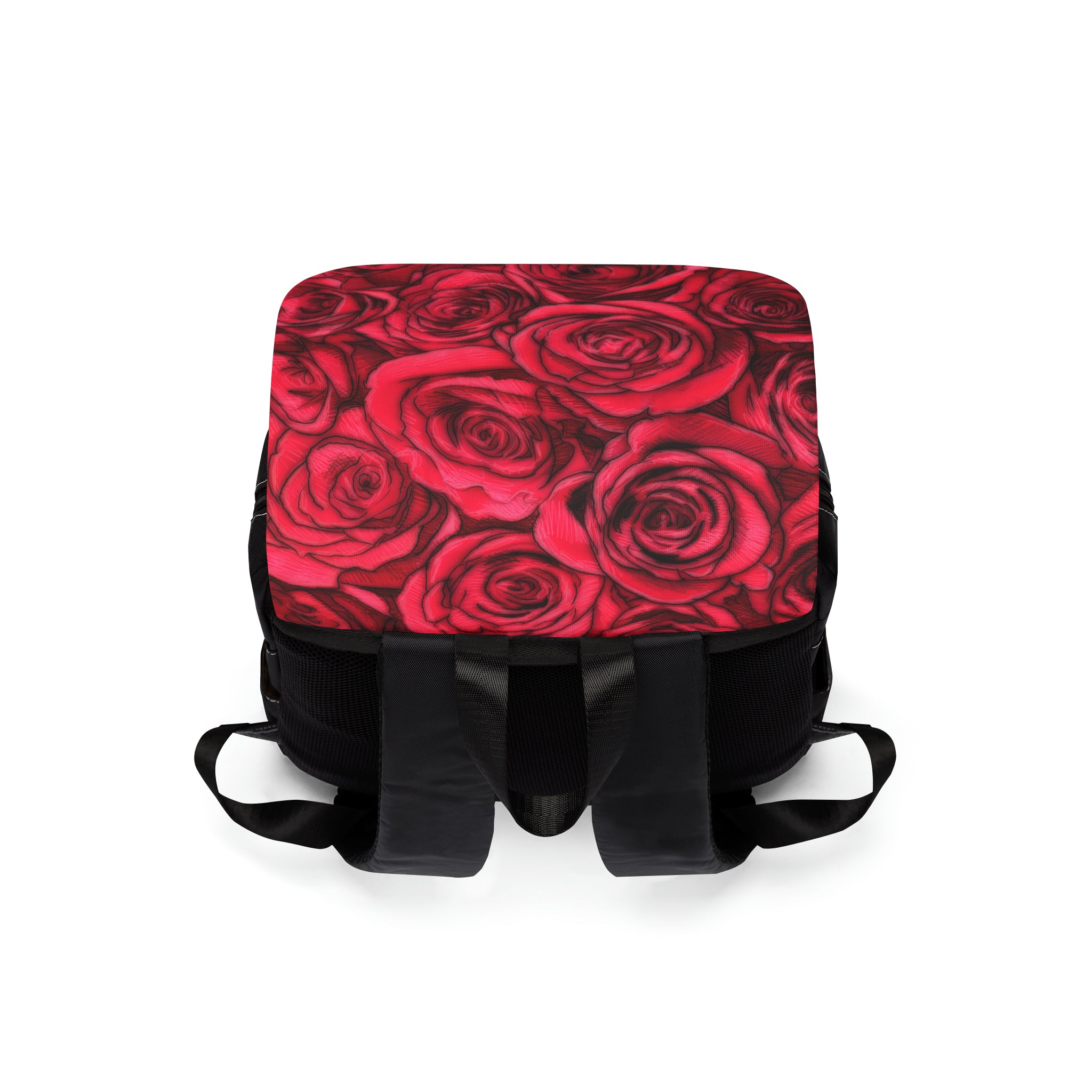 Red Rose Unisex Casual Shoulder Backpack Flower Lover Bag Los Angeles Mercantile