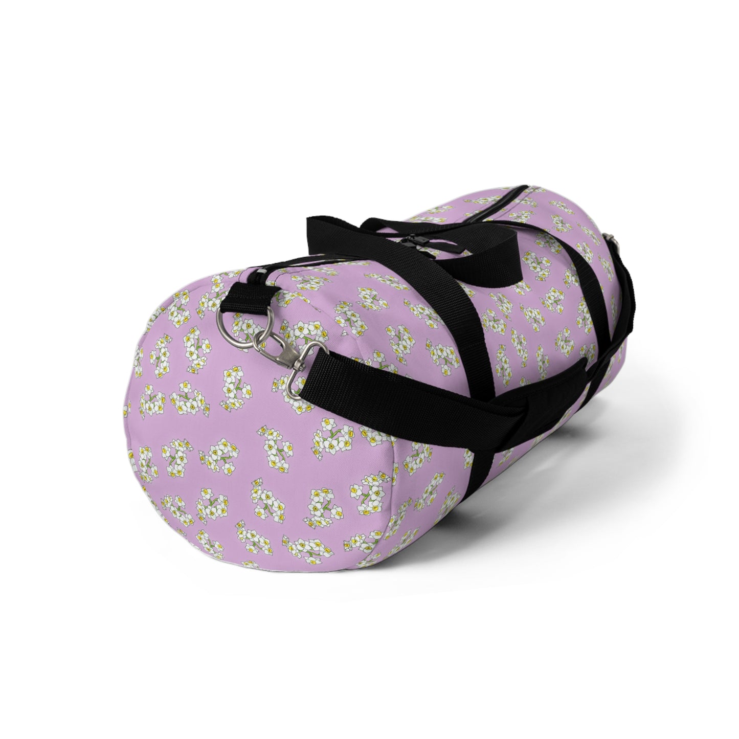 White Daffodil Duffel Bag Flower Lover Gym Bag