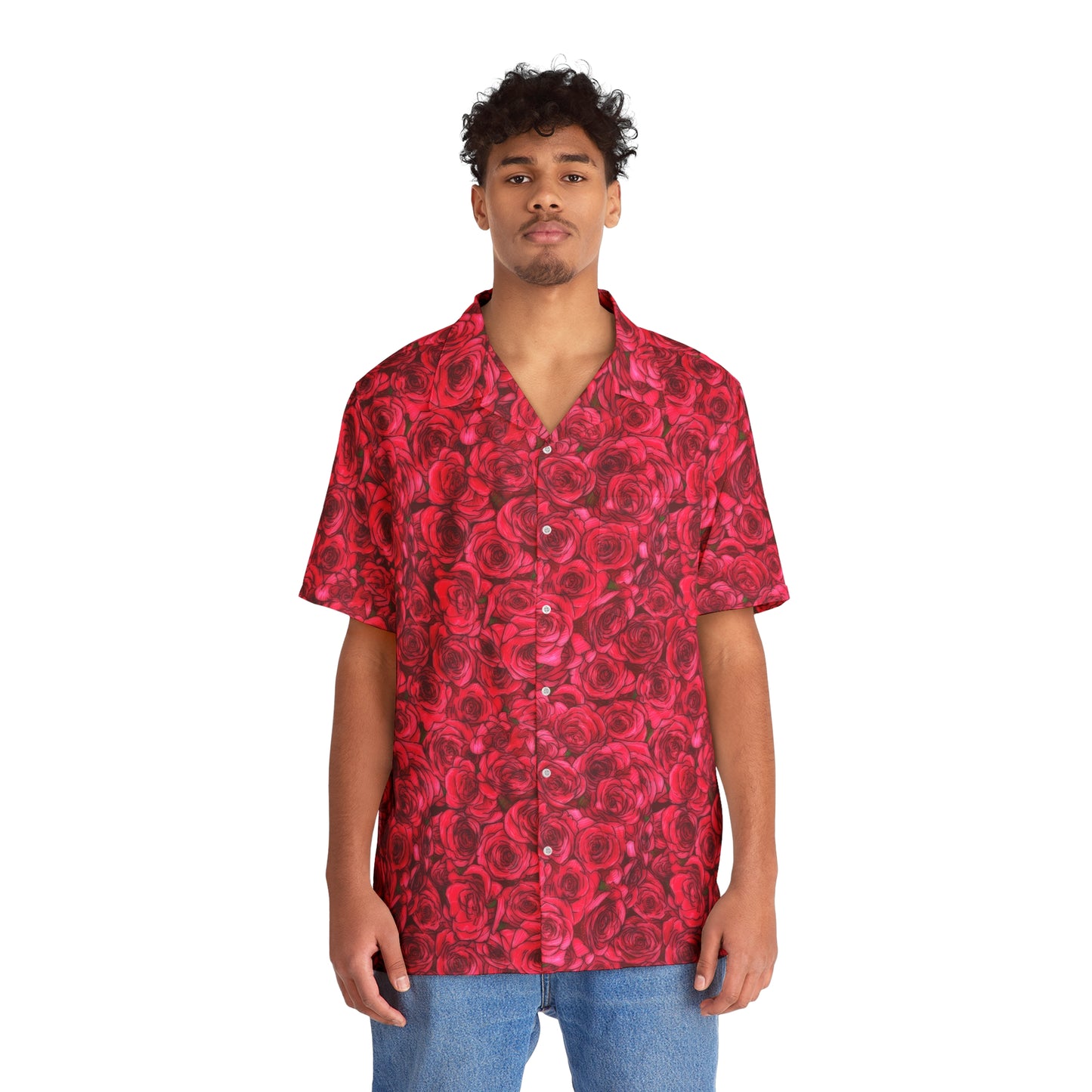 Rose Men's Hawaiian Shirt