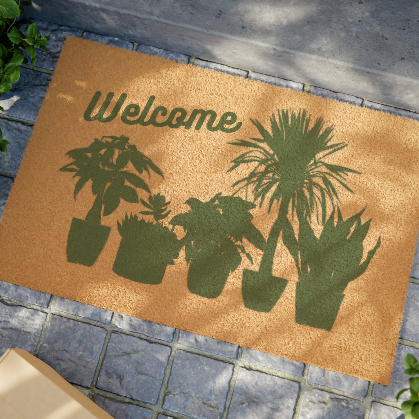 Plant People Welcome Doormat Indoor plant Lover Houseplant Gardening Gift Ideas Brown Outdoor Mat