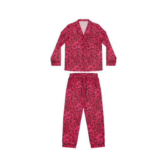 Rose Women's Satin Pajamas (AOP)