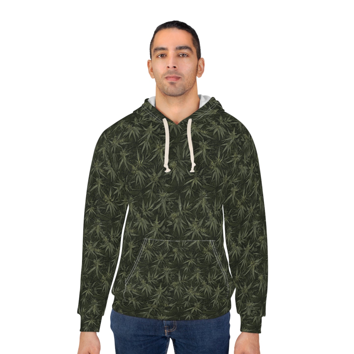 Jack Herer Green Unisex Pullover Hoodie (AOP)