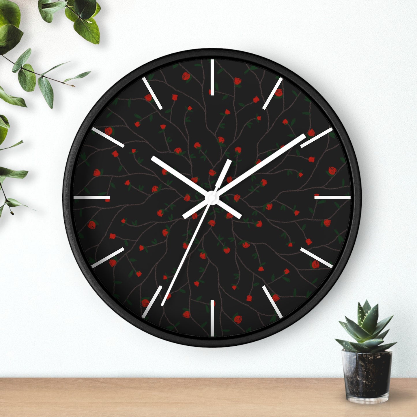 Rose Mandala Wall Clock