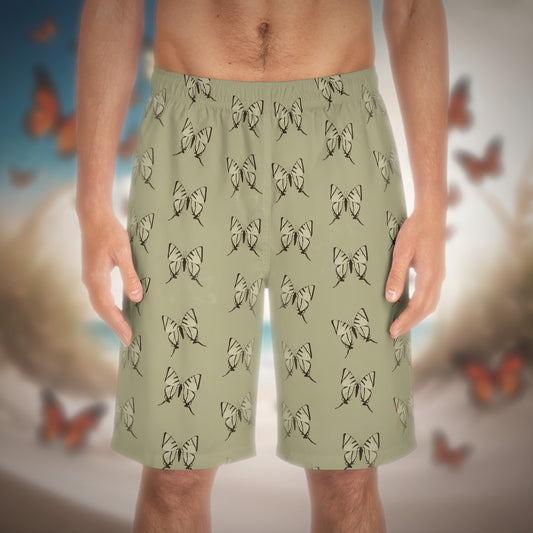 Butterfly Khaki Men's Board Shorts