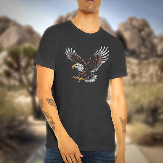 Bald Eagle American Traditional Triblend Unisex Crewneck T-shirt