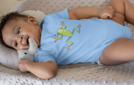 Red Eye Tree Frog Classic Baby Short Sleeve Bodysuit