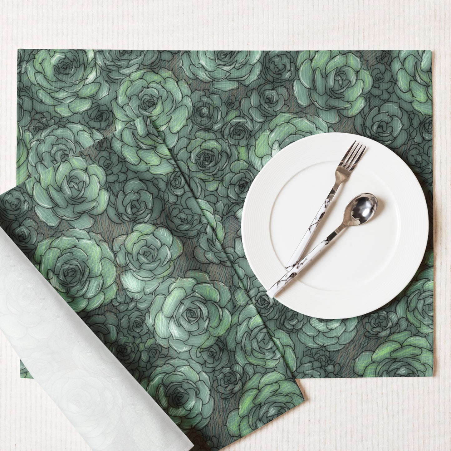 Succulent Pattern Placemat Set