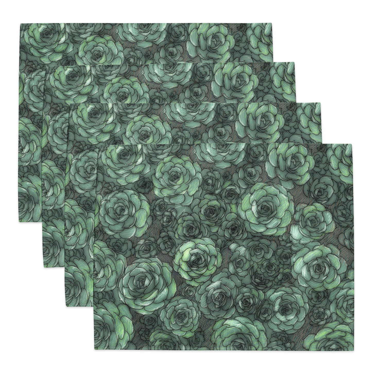 Succulent Pattern Placemat Set