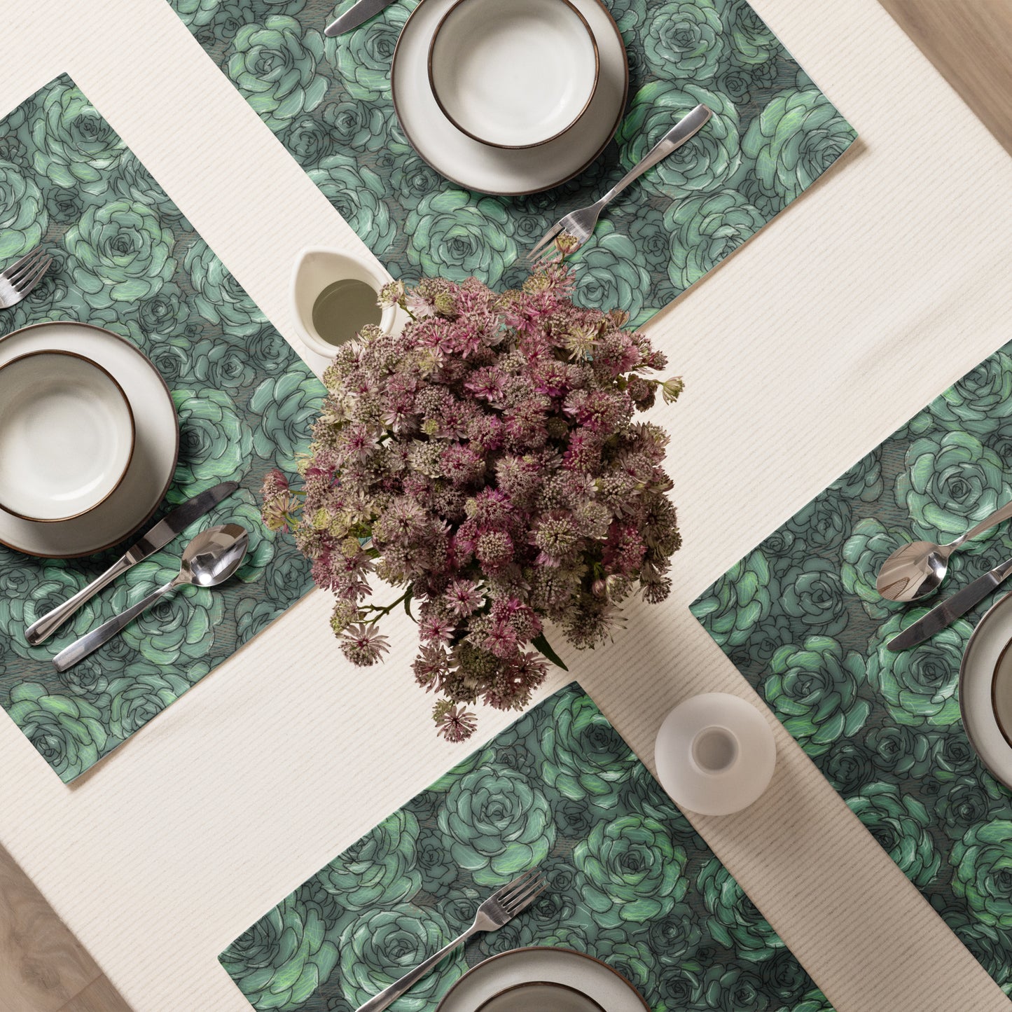 Succulent Pattern Placemat Set