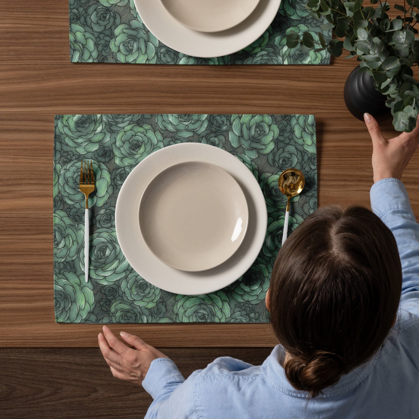 Succulent Pattern Placemat Set