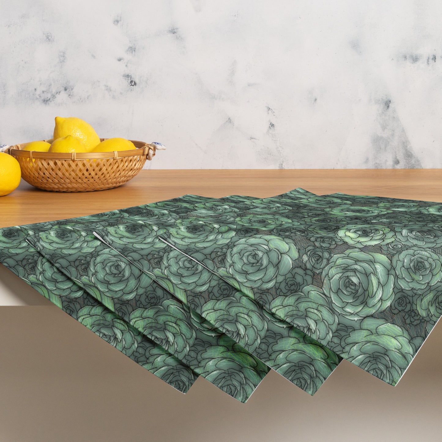 Succulent Pattern Placemat Set